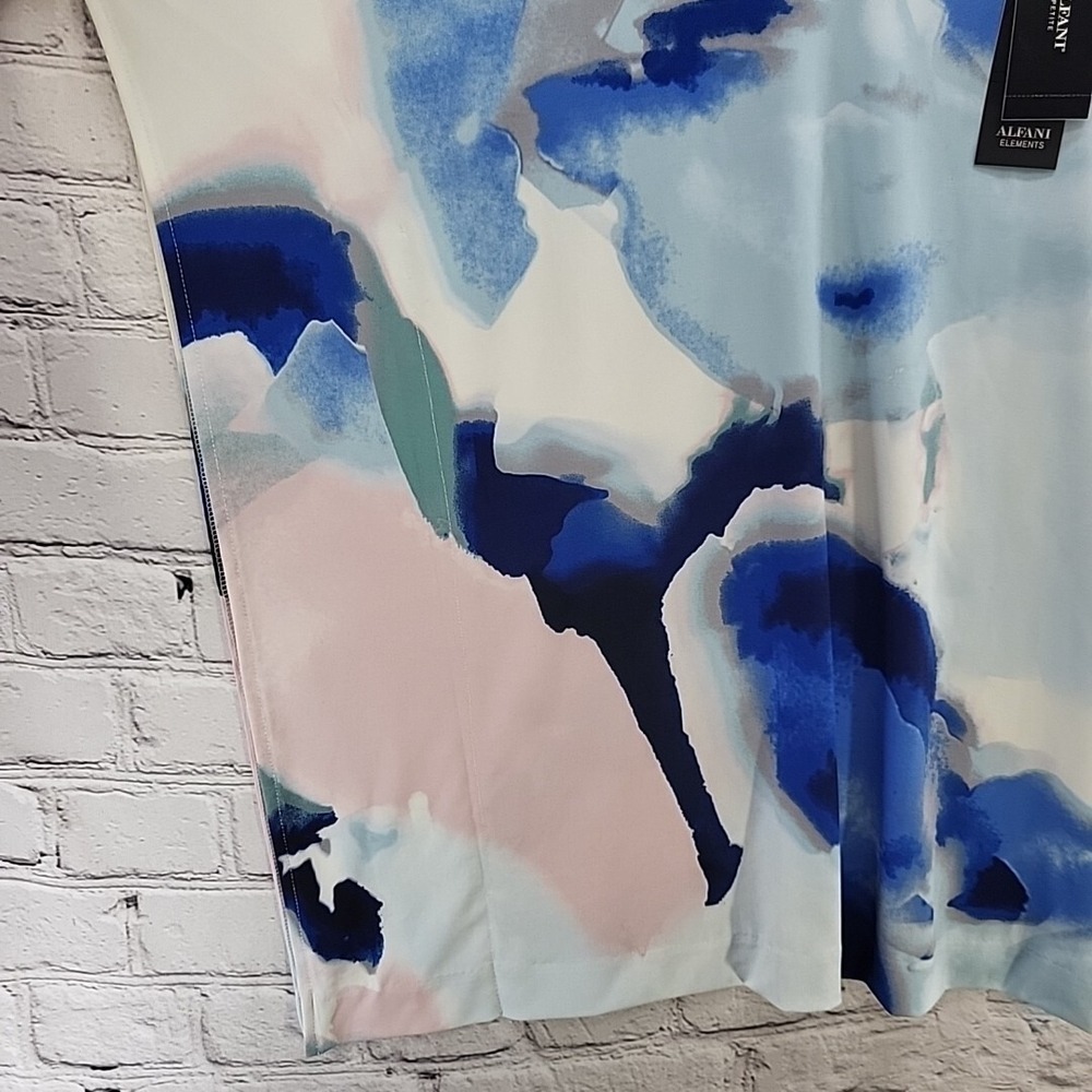 Alfani Blouse Womens Sz PM Top Colorful Dolman Paint Profusion Boxy New Tags - Picture 3 of 10